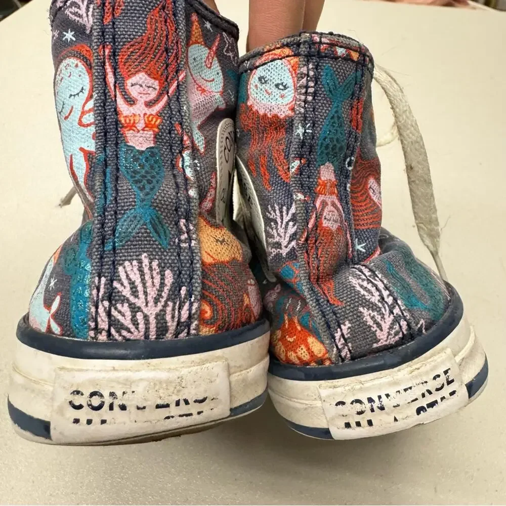Converse Mystical Creatures Print High Top Sneakers Toddler 12 Mermaid Narwal